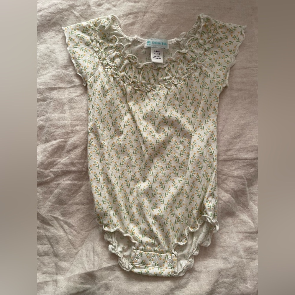 Floral Ruffle Baby Bodysuit